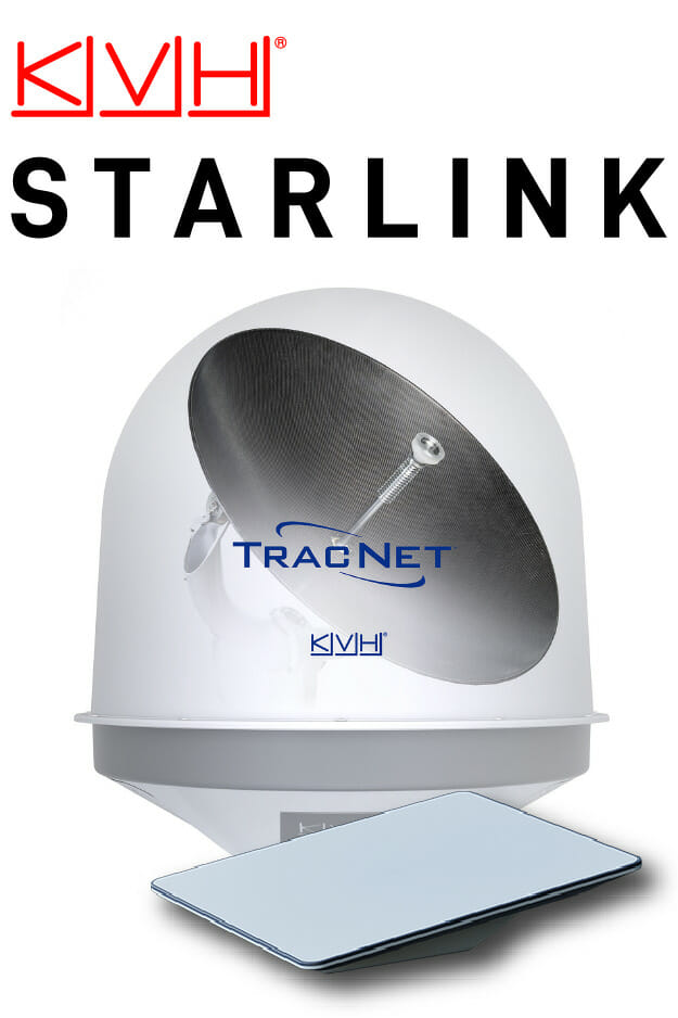 discover the new kvh starlink maritime antenna low latency high speed internet at sea system